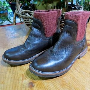 LL Bean "East Point" brown leather ankle boots women's size 8